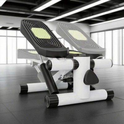 Hachikiko Adjustable Height Mini Stepper Exercise Machine with Resistance Bands, Portable Home Gym Equipment for Full Body Workout