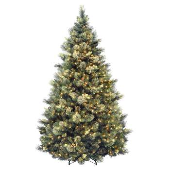 National Tree Company Carolina Pine 7.5' Artificial Holiday Prelit Christmas Tree with 750 Clear Lights - Black