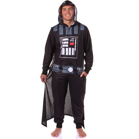 Seven Times Six Star Wars Hooded Union Suit Men's Darth Vader Caped Costume Pajama - image 1 of 4