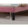 Jojoka Velvet Upholstered Platform Bed Frame with Tufted Headboard, Wooden Slats Support, Under Bed Storage, No Box Spring Needed - 4 of 4