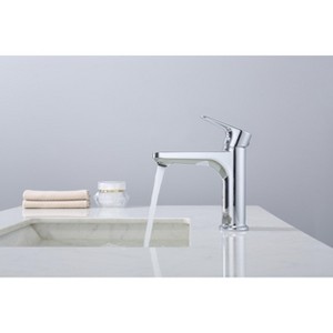 MAYEERTY Single Hole Bathroom Faucet Laundry Vanity Sink Faucet with Two 9/16" Hoses - 1 of 4