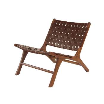 Set of 2 Contemporary Mahogany Accent Chair - Olivia & May