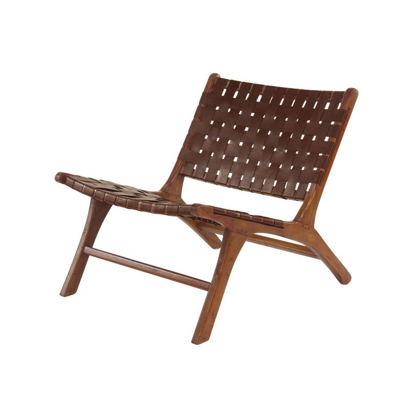 Set of 2 Contemporary Mahogany Accent Chair - Olivia & May, 1 of 17
