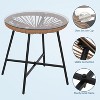3 Pieces Outdoor Acapulco Chair Patio Bistro Set with Glass Top Table, Modern Patio Conversation Chairs Set of 2 for Balcony, Garden, Backyard - 4 of 4