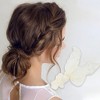 Unique Bargains Women's Fashion Faux Pearl Bow Hair Scrunchies Beige 1 Pc - 2 of 3