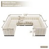 192”  U Shape Chenille Sectional Couch, 8 Seater Oversized Modular Sofa Set for Living Room Office-Morden Fort - 3 of 4