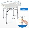 Adjustable White Shower Bench - Easy-clean seat provides comfort & support for users up to 350 lbs capacity. - 3 of 4