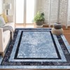 Thin Oriental Washable Rug for Bedroom, Non-Slip Stain Resistant Foldable Large Carpet Pet & Kids Friendly for Dining Room - 3 of 4