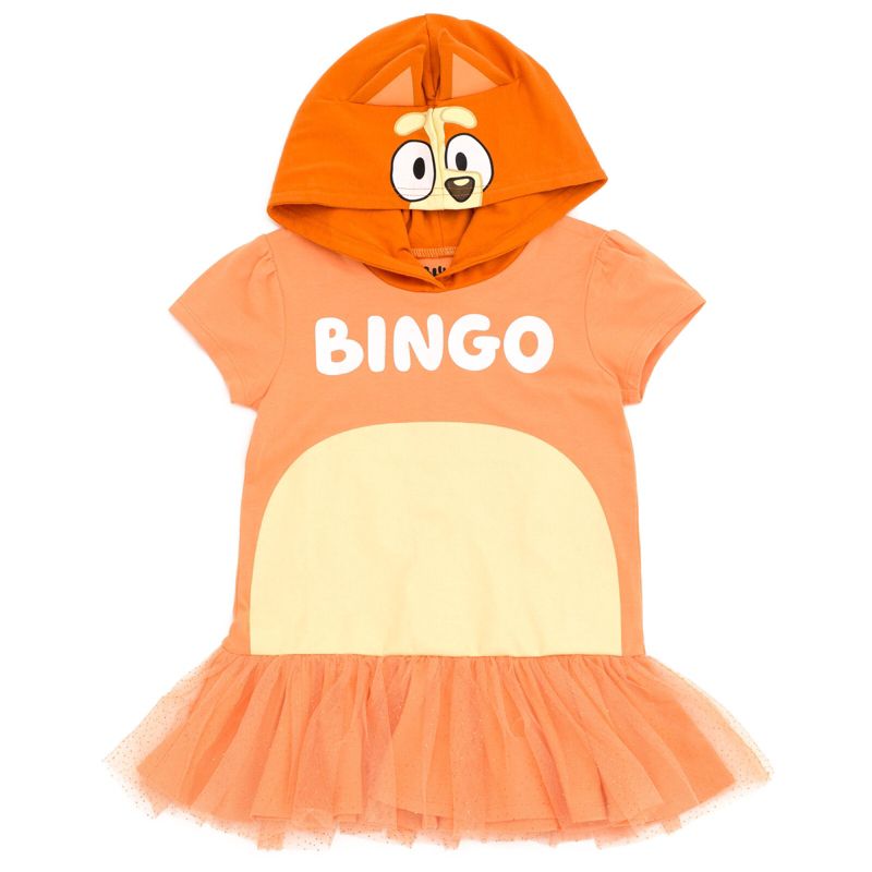 Bluey Bingo Girls Cosplay T-Shirt Dress and Leggings Outfit Set Toddler to Big Kid , 2 of 7