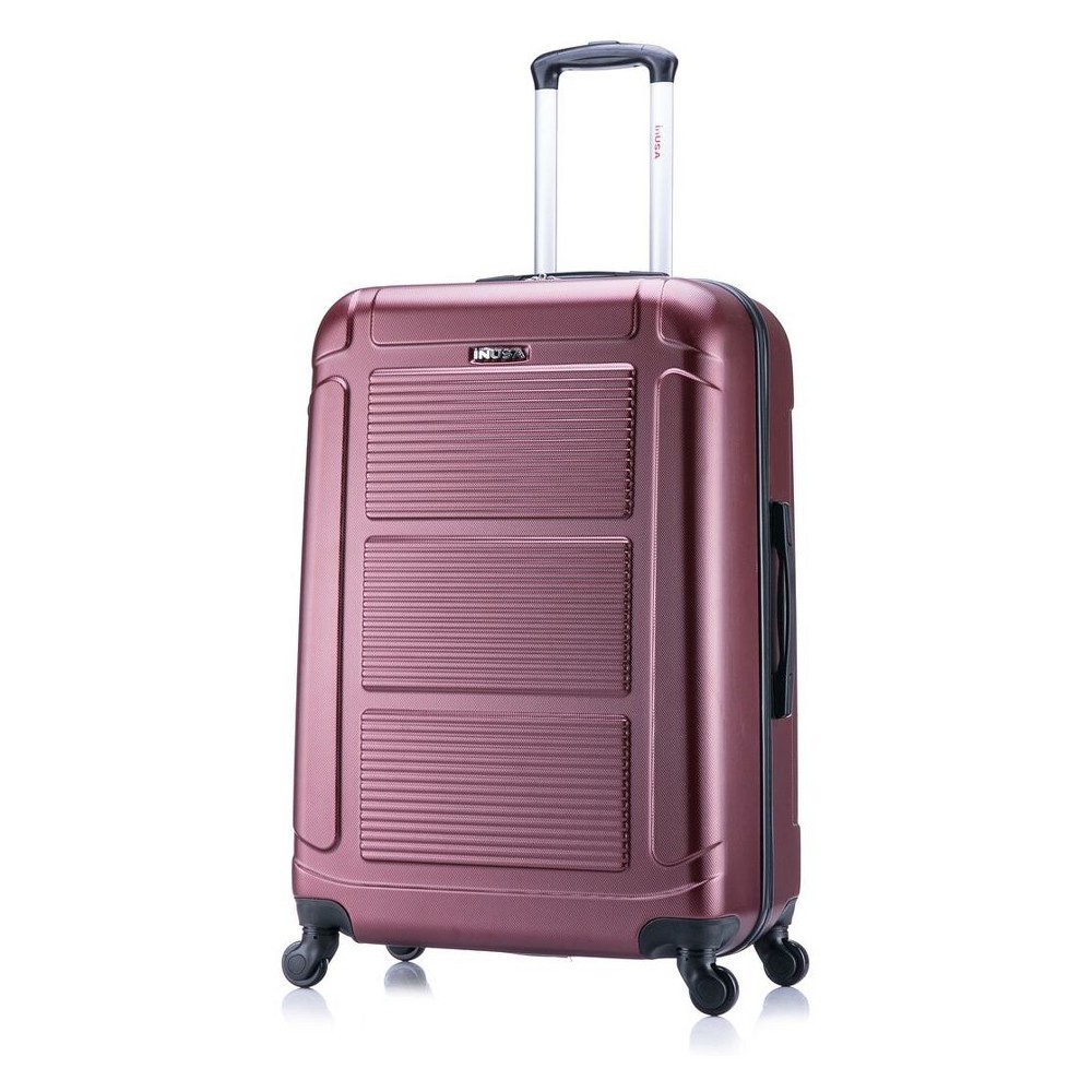 Photos - Luggage InUSA Pilot Lightweight Hardside Large Checked Spinner Suitcase - Wine 