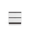 Pape 2 Drawer Nightstand with USB Ports White/Metallic Gray - miBasics - 3 of 4