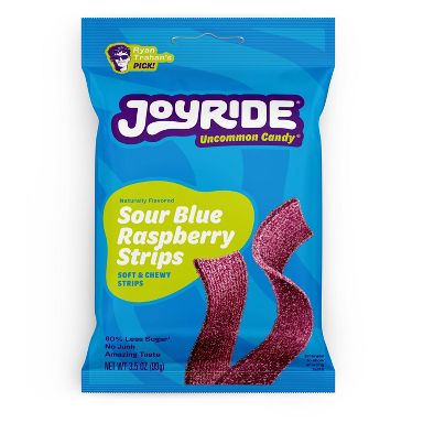 JOYRIDE Candy Sour Blue Raspberry Gummy Strips - 3.5oz
