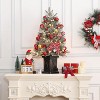 3 Ft Pre-Lit Christmas Tree, Christmas Tree with 78 Battery-Powered Led Lights, Artificial Christmas Tree with Potted Base - 3 of 4