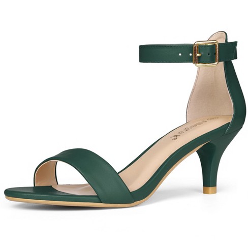 Green shop low heels