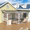 CLIHOME 16 ft. x 10 ft. Gray Aluminum Sloped Hardtop Pergola with UV-Blocking Polycarbonate Patio Cover and Wall Mount Kit - 2 of 4