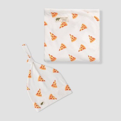 Layette by Monica + Andy Hospital Cuddle Box Blanket - Pizza Day - 2pc