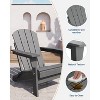 homfan Folding Adirondack Chair, HDPE Outdoor All-Weather Fire Pit Chairs, Outdoor Wooden Lounge Chair, Modern Lounger Adirondack Chairs - 3 of 4