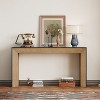 HDZNVF Elegant Console Table, Fireplace Design,Simple and Functional with High Quality Wood Veneer Top, Brown and Black - 2 of 4