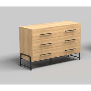 homfan 6 Dresser for Bedroom, 52" Tall Dresser, Tall Drawer with Storage Freestanding, Wooden Closet Storage Chest for Living Room, Bedroom,Entryway - 1 of 1