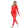 Rhinestone 2 Piece Velour Tracksuit Set - White Mark - 3 of 4