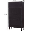 Fontoi Decorative Bookshelf, Storage Organizer with 6 Cubes and 2 Doors, 3-Tier Bookcase with Cabinet for Home Office, Brown, 13.98"*67.32"*35.43" - 2 of 4