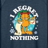 Women's - Garfield - I Regret Nothing Lightweight French Terry Wide Neck Long Sleeve Shirt - 2 of 4