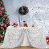 Wikineon Silver Tablecloth Sequin Table Cloth Glitz Table Overlay Wedding Tablecloth with Flower Christmas Tablecloth for Wedding Parties 90x90 Inches - 4 of 4