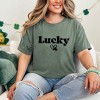 Simply Sage Market Women's Lucky With Heart And Clover Short Sleeve Garment Dyed Tee - 2 of 4