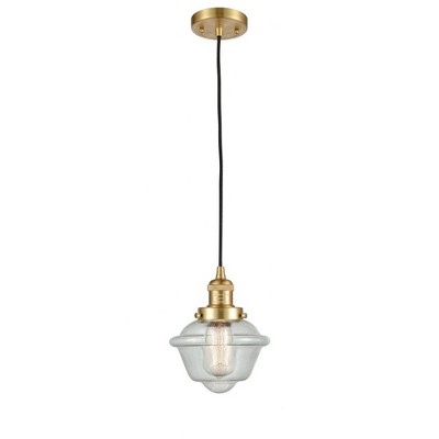 Oxford - 1 Light Cord Hung Mini Pendant In Traditional Style-8 Inches Tall and 7.5 Inches Wide
