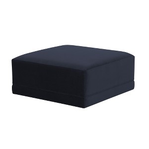 TOV Furniture Willow Velvet Modular Ottoman Navy 34"W x 34"D x 17"H - 1 of 4