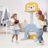 Costway 3-in-1 Kids Basketball Hoop Set Adjustable Sports Activity Center w/Balls - 2 of 4