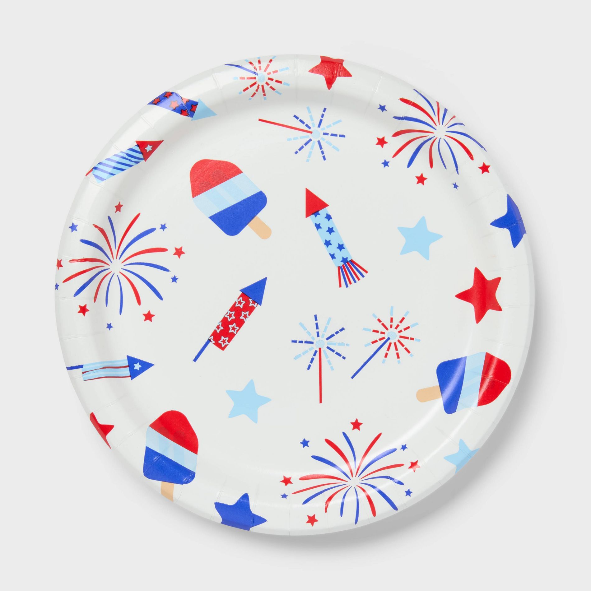 20ct 4th of July USA Celebration Dinner Paper Plates Red/White/Blue - Spritz™
