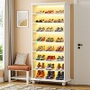 Gulches 9-Tier Wood Bookcase, Bookshelf with LED Lighting & Solid Wood Legs - 2 of 2