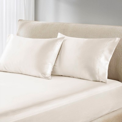 2 Pcs Elegant Wrinkle Free Pillowcases, All Season Smooth Home Textile for Lux Bedroom Decor