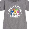 Girls' - Baby Shark - Fintastic Family Graphic Short Sleeve Fleece Dress - 2 of 4