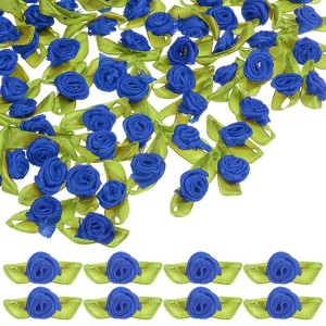Unique Bargains Mini Ribbon Roses Fabric for Crafts Wedding 200 Pcs - 1 of 4