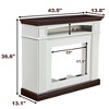 fireplace with mantel shelf, freestanding fireplace heater with LED flame - 4 of 4