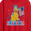 Men's - Disney - Pluto USA Flag Long Sleeve Graphic T-Shirt - 2 of 3