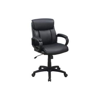 Simple Relax Standard Back Upholstered Office Chair, Black