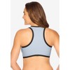 Comfort Choice Women's Plus Size V-Neck Colorblock Sports Bra - 3 of 4