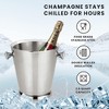 Sol Living Stainless Steel Double Wall Champagne Bucket Wine & Champagne Holder - 3 of 4