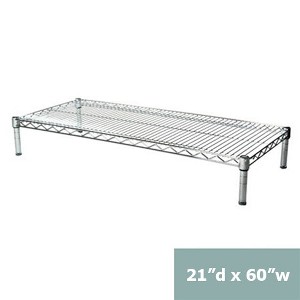 Shelving.com Chrome Wire Shelving with 1 Tier Shelf - - 1 of 3