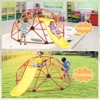 Costway 8FT Climbing Dome w/ Slide Outdoor Kids Jungle Gym Dome Climber - 2 of 4