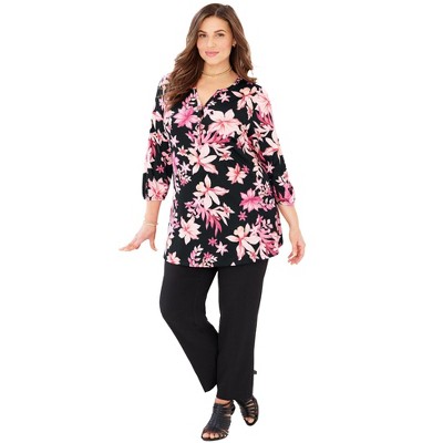 Catherines Women's Plus Size Windswept Knit Tunic