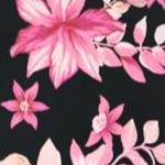 black floral leaf