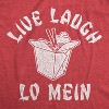 Mens Live Laugh Lo Mein Tshirt Funny Chinese Food Saying Quote Noodles Novelty Tee - Crazy Dog Men's T Shirt - 2 of 4