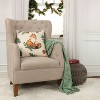 20"x20" Oversize Woodland Animal Square Throw Pillow Cover Ivory - Rizzy Home: Cotton Canvas, Hidden Zipper, Pet Friendly - 2 of 4