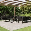 vidaXL Patio Lounge Set Outdoor Sectional Sofa Set Table Aluminum Anthracite - 2 of 4
