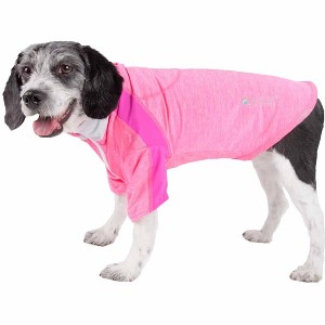 Pet Life (R) Active Chewitt Wagassy Stretch Yoga Fitness Long-Sleeve Dog T-Shirt - 1 of 4