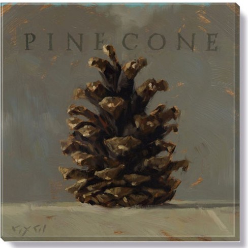 Sullivans Darren Gygi Pine Cone Canvas Museum Quality Giclee Print Gallery Wrapped Handcrafted In Usa 5 W Brown Target